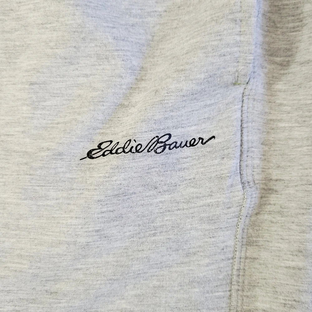 Eddie Bauer Heather Light Gray Jogger Sweatpants with Black Drawcord